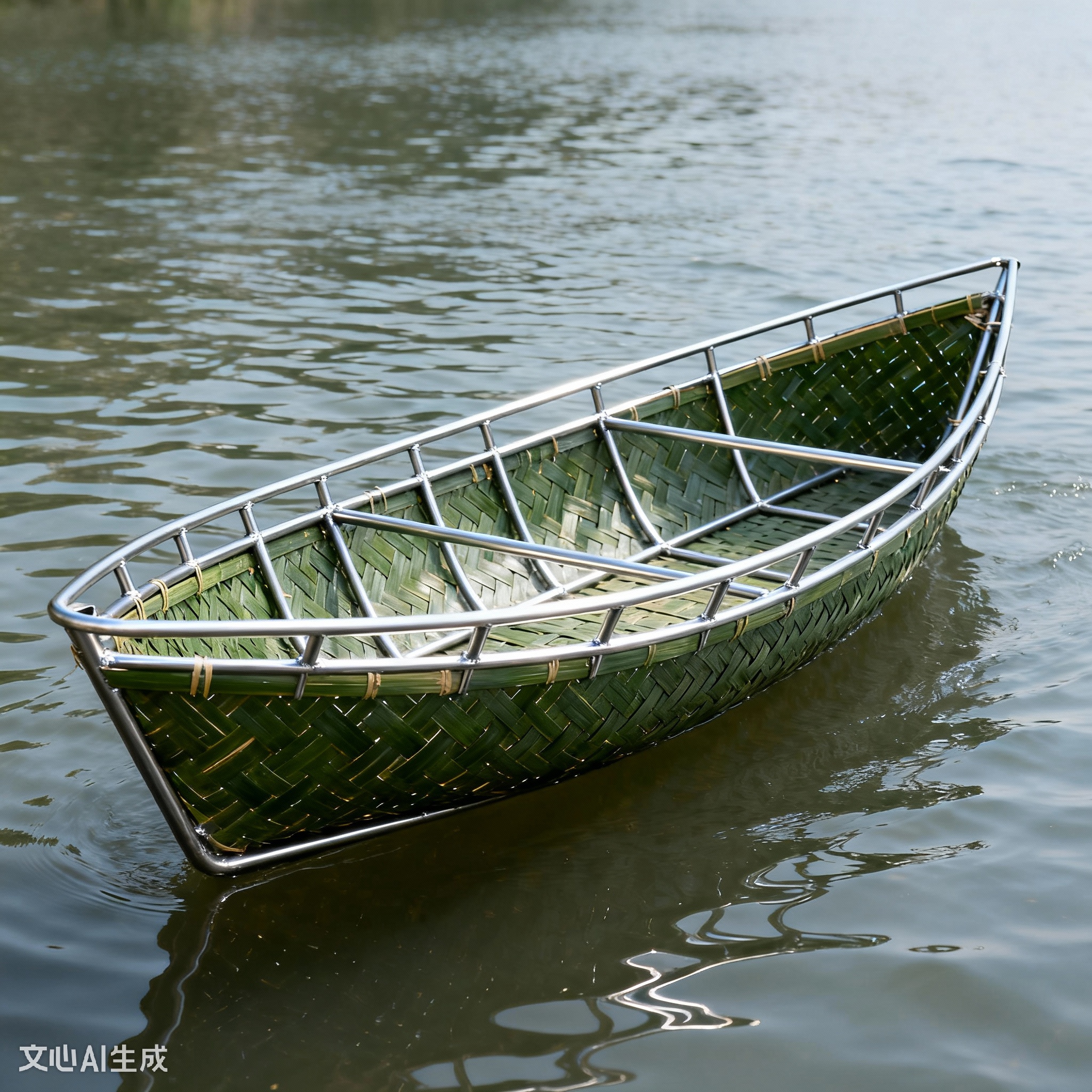 钢筋竹筐船 bamboo-steel composite boat